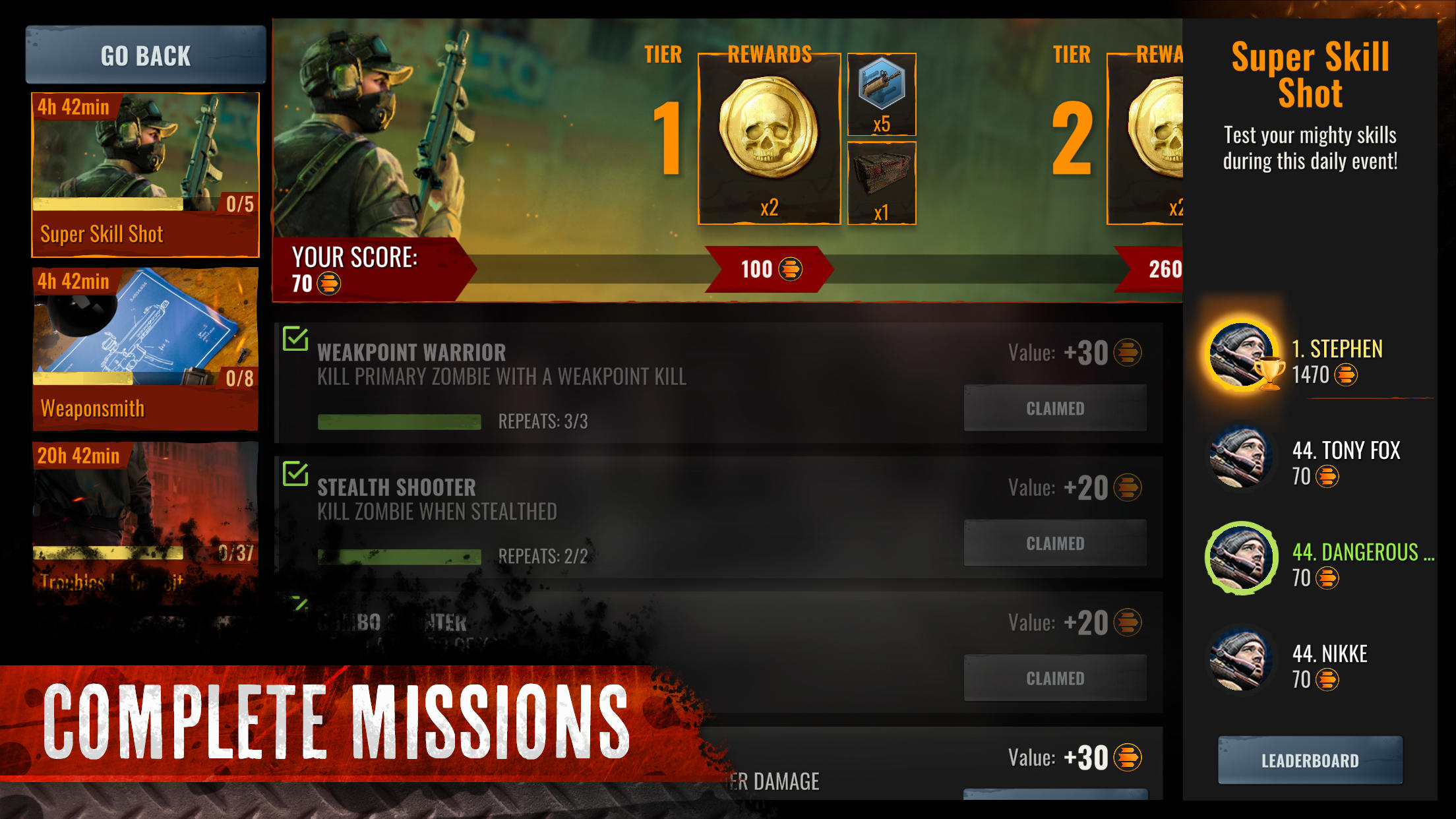 Undead Clash: Zombie Games 3D ゲームのスクリーンショット