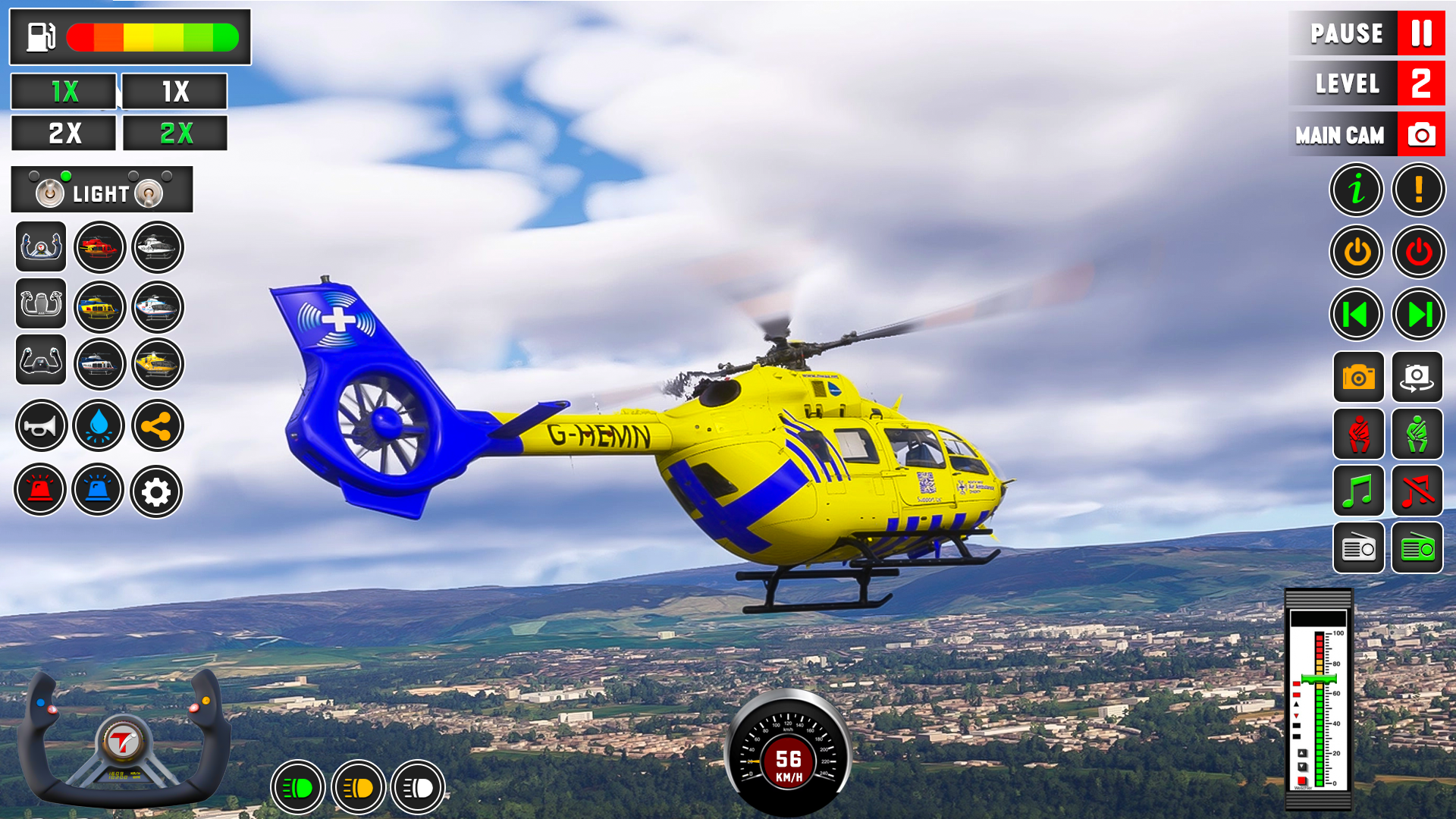 Captura de Tela do Jogo Army Helicopter Simulator Game