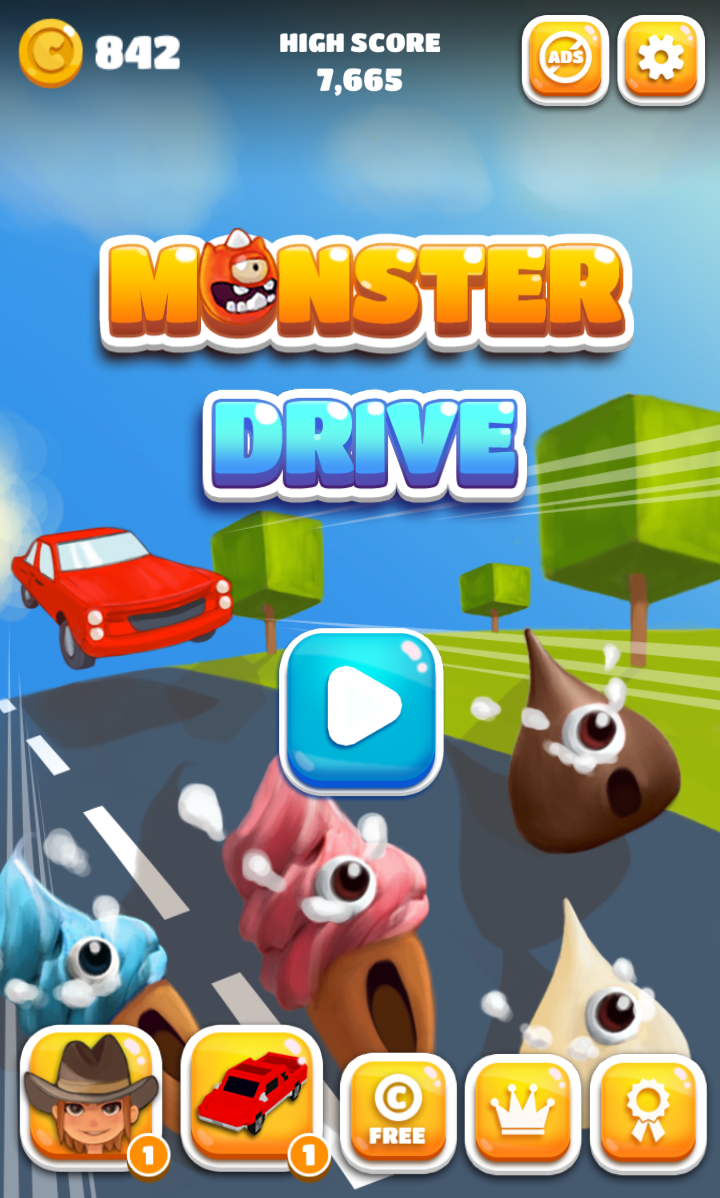 Monster Drive Game Screenshot