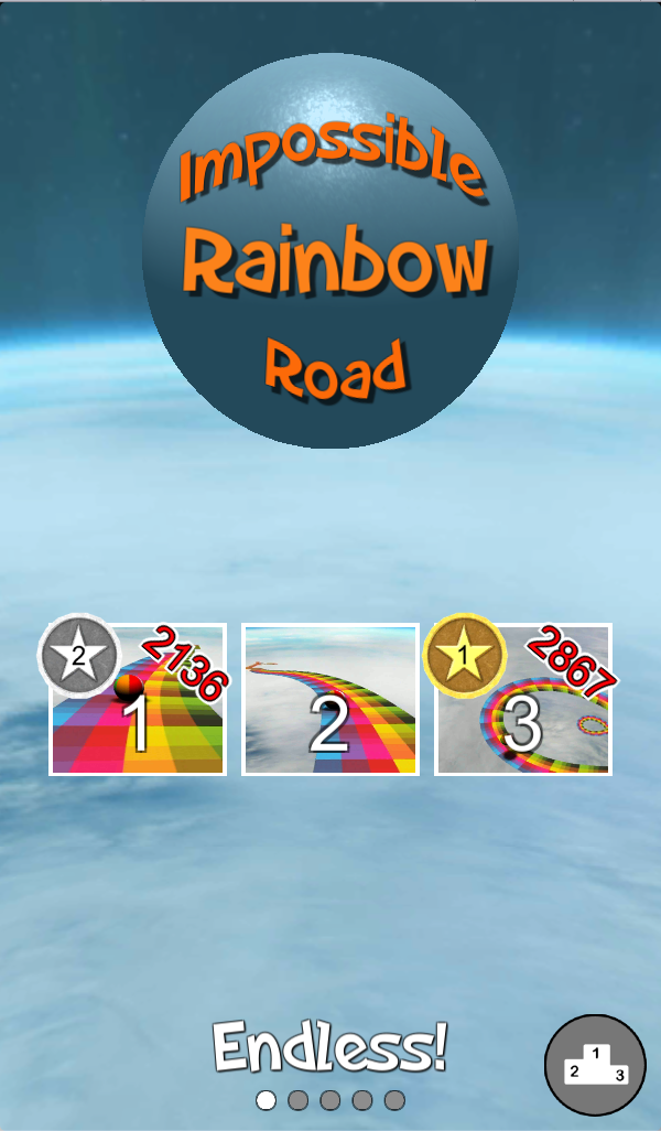 Impossible Rainbow Road! Game Screenshot