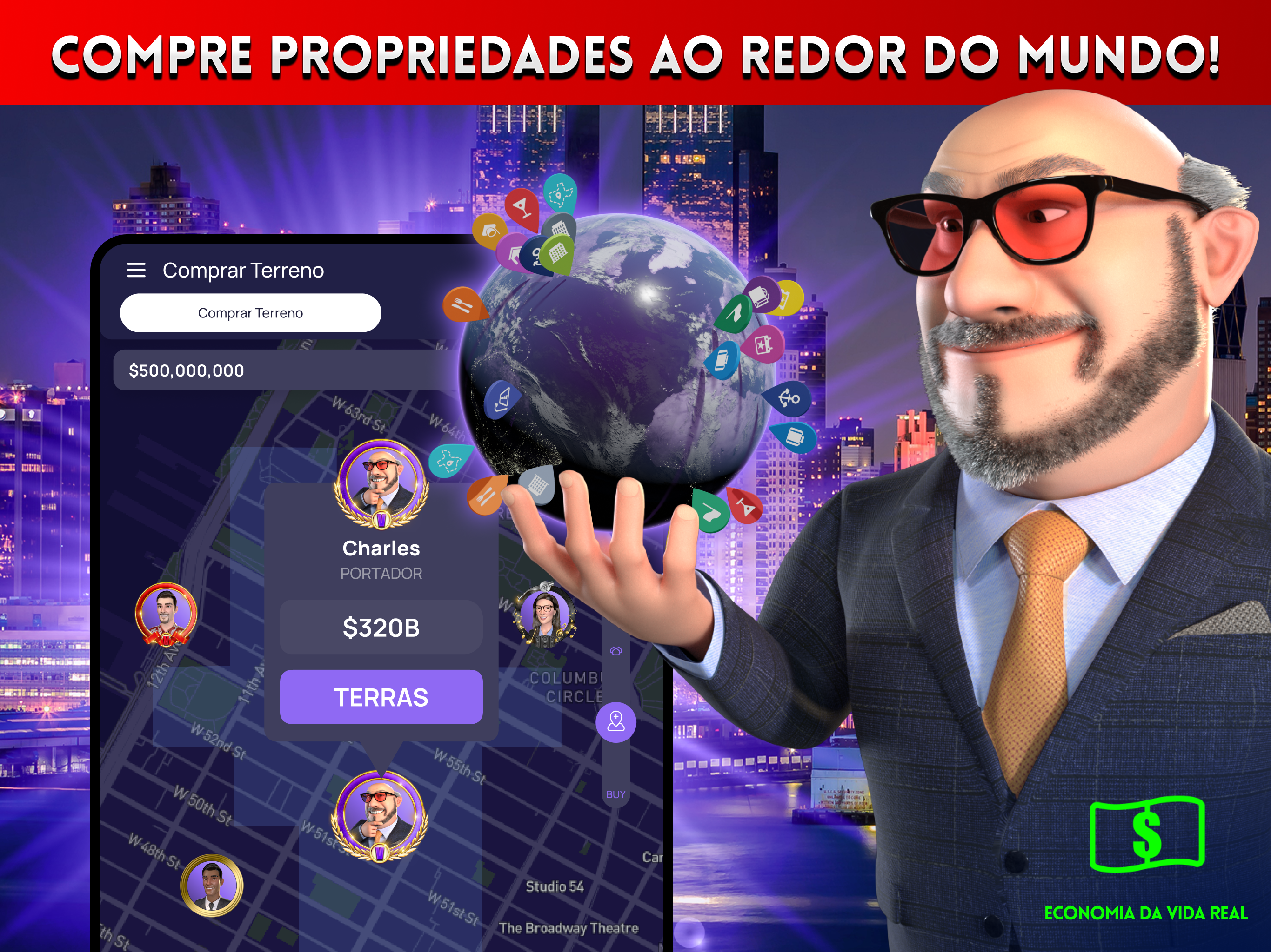 Captura de Tela do Jogo Landlord: Domine o Mundo