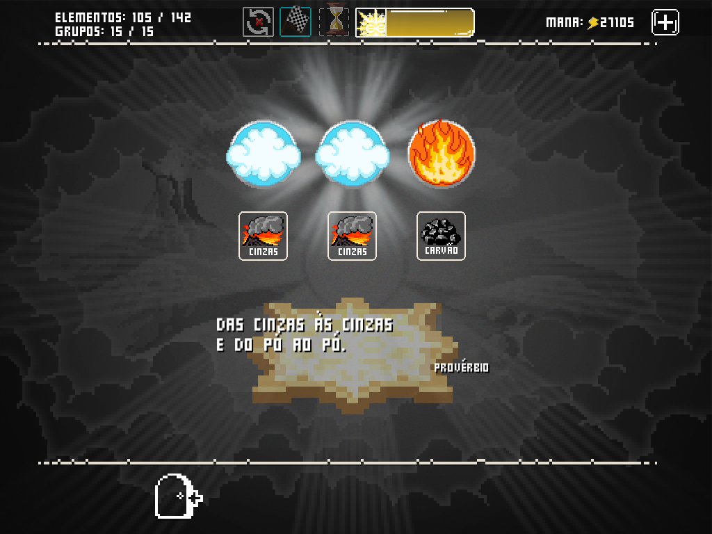 Captura de Tela do Jogo Doodle God: 8-bit Mania Blitz