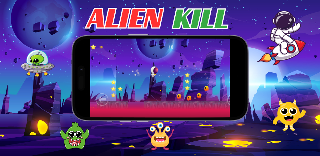 Screenshot dari video Alien Kill : Run and shoot