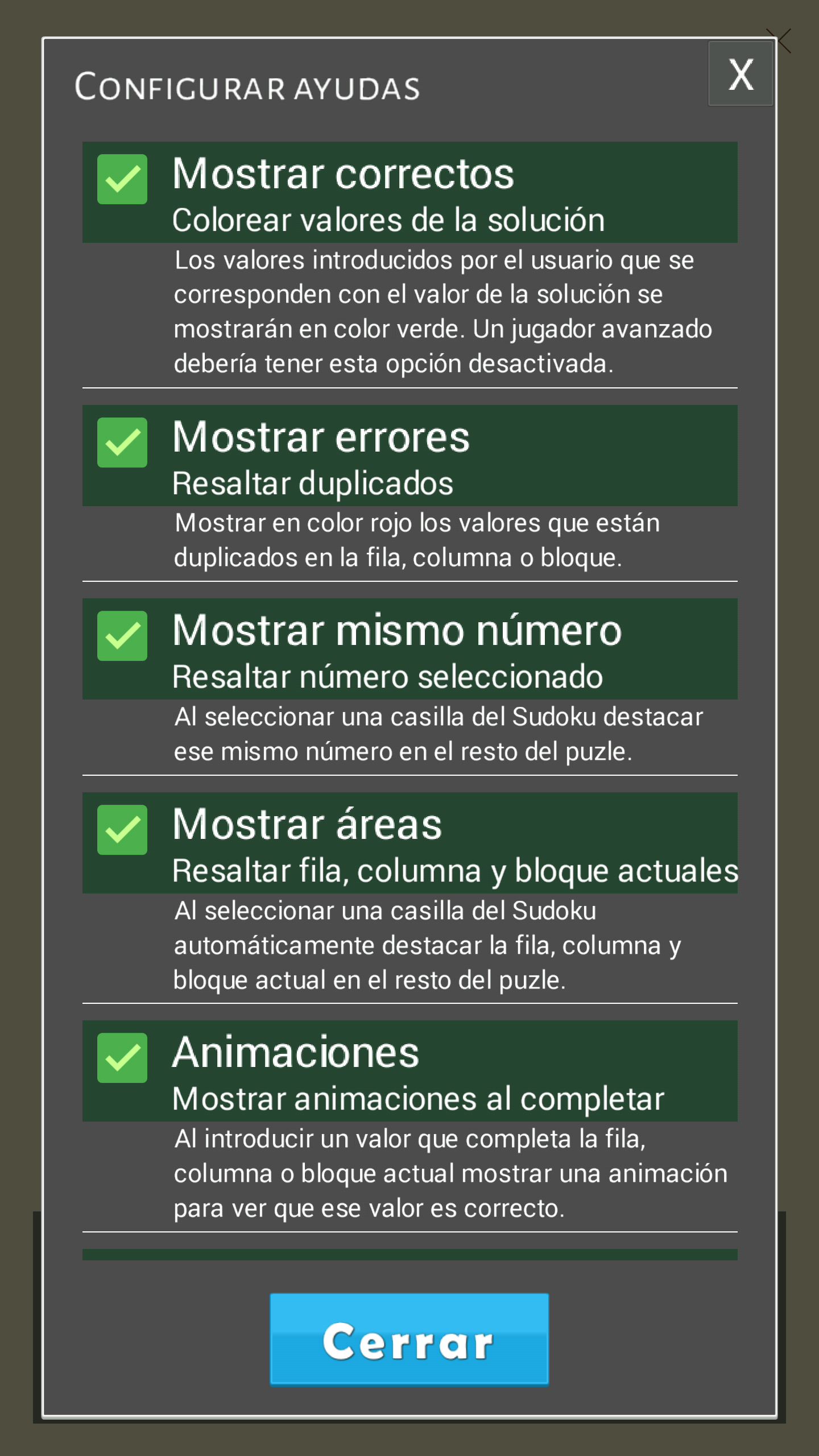 Captura de Pantalla del Juego Sudoku en español