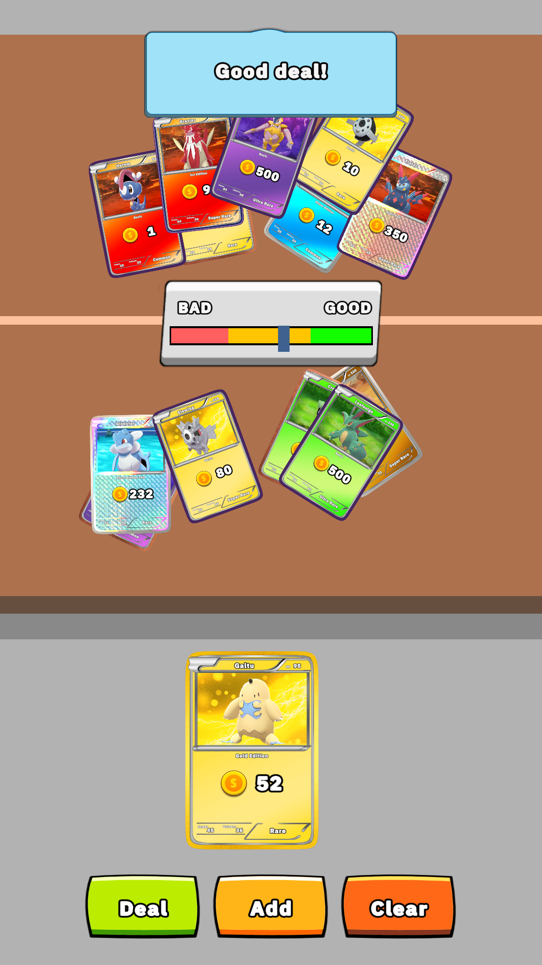 Screenshot of TCG Hyper Card Idle Streamer