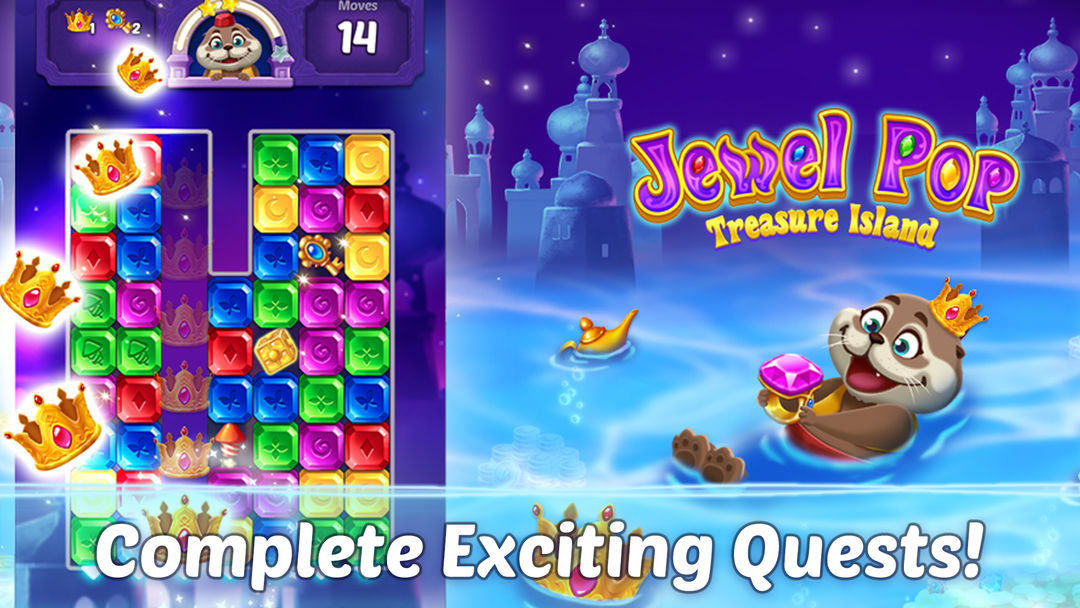 Jewel Pop: Treasure Island screenshot game