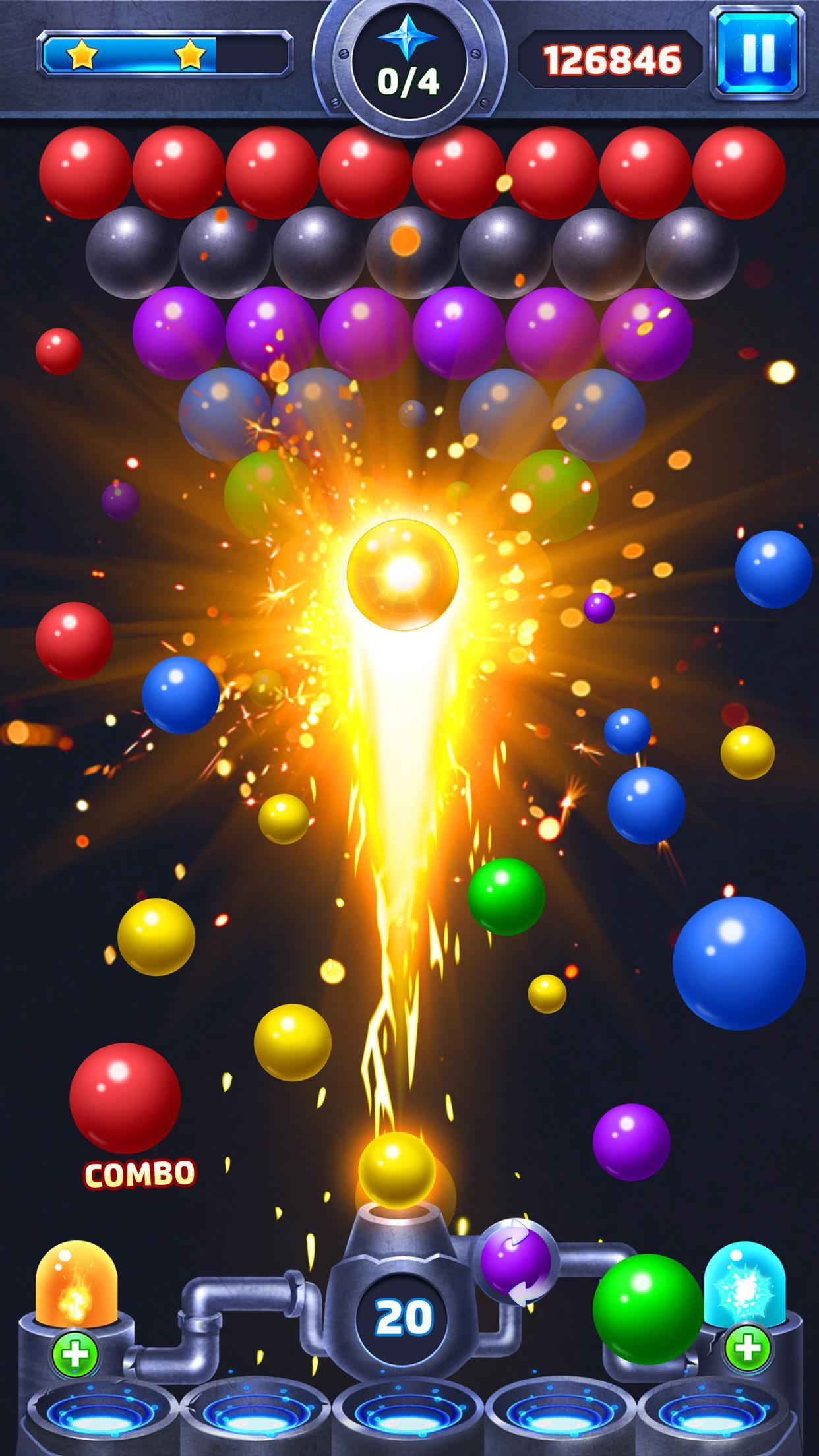 Screenshot 1 of Bubble Shooter - ဂန္တဝင်ပေါ့ပ် 1.2.3
