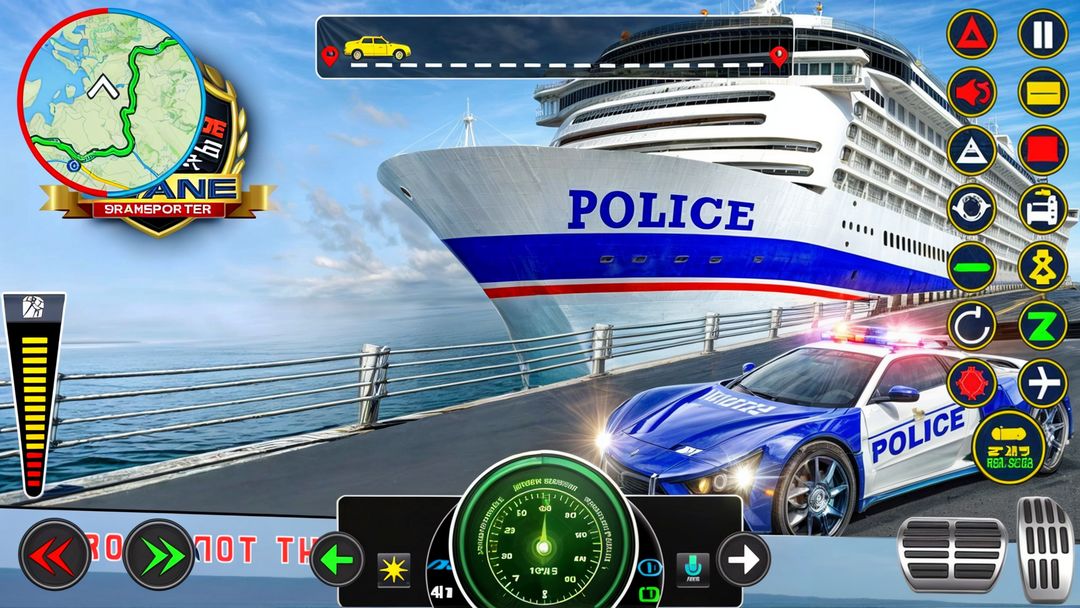 Police Muscle Car Cargo Plane screenshot game