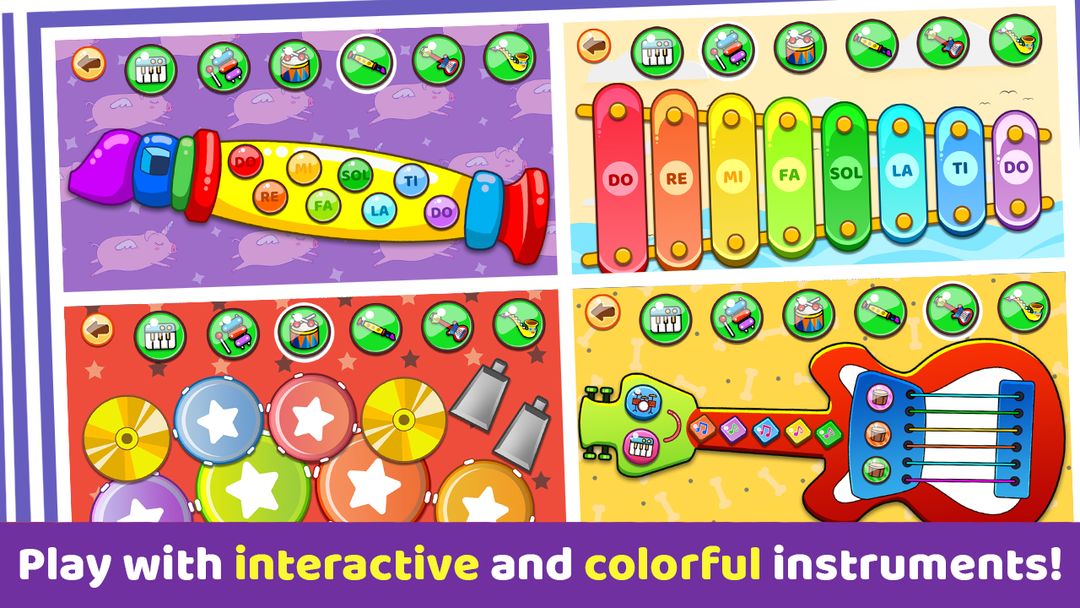 Musical Piano Kids - Music and Songs Instruments 게임 스크린 샷