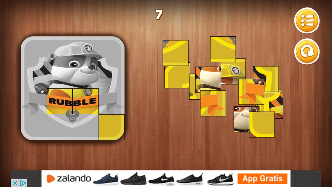 Screenshot of Paw Puppy Patrol Puzzle