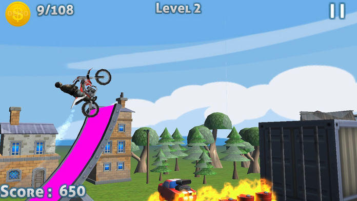 3D 顶级赛车游戏 摩托车游戏 特技有趣的免费 Game Screenshot
