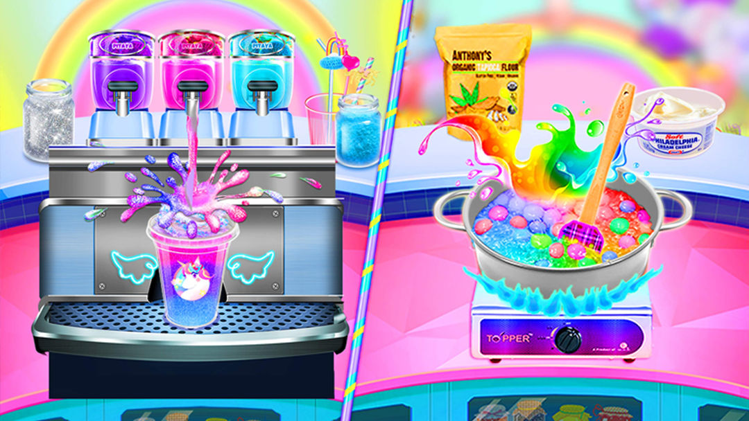 彩虹冰淇淋 – 獨角獸派隊甜點大師！遊戲截圖