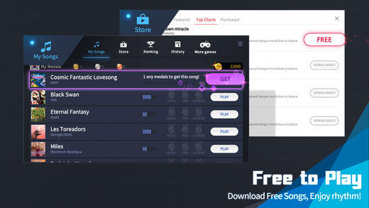 Music & Rhythm Game - TAPSONIC World Champion Game Screenshot