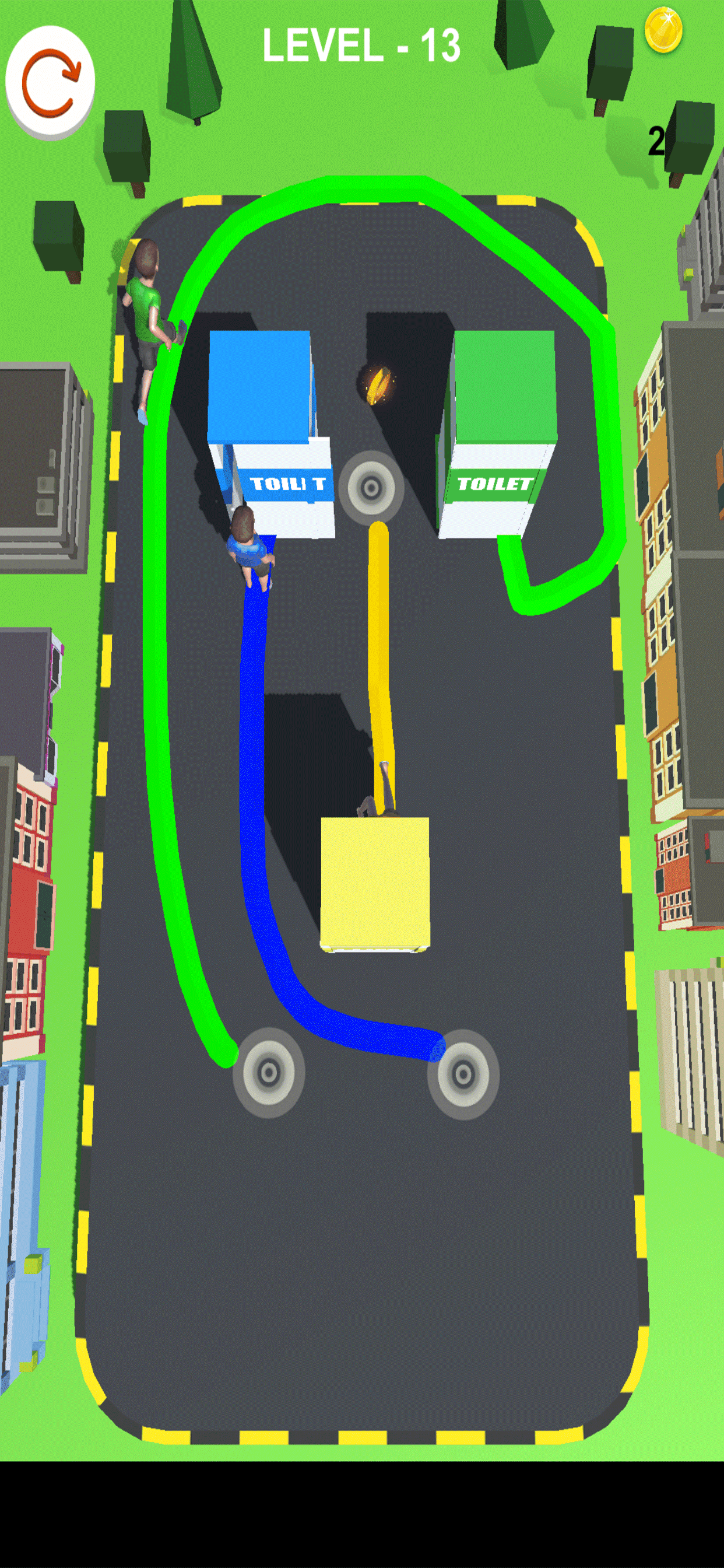 Toilet Rush Draw Puzzle Run 2 Game Screenshot