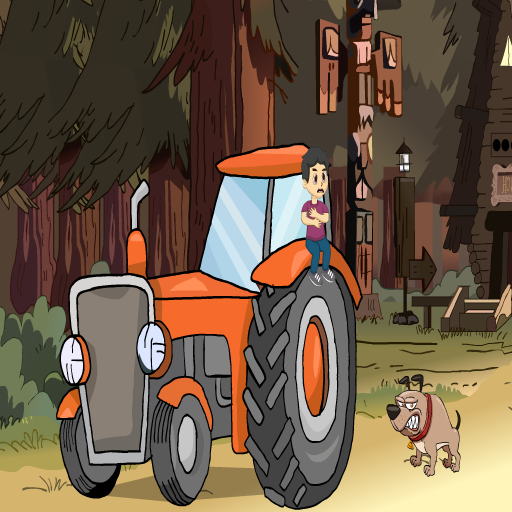 Small Boy Escape From Dog Game Screenshot