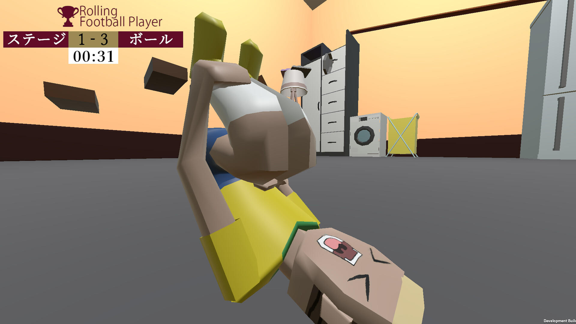 Rolling Football Player Game Screenshot