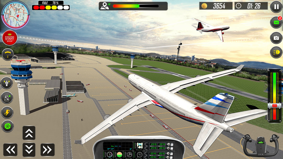 실제 비행기 착륙 시뮬레이터 게임 스크린 샷