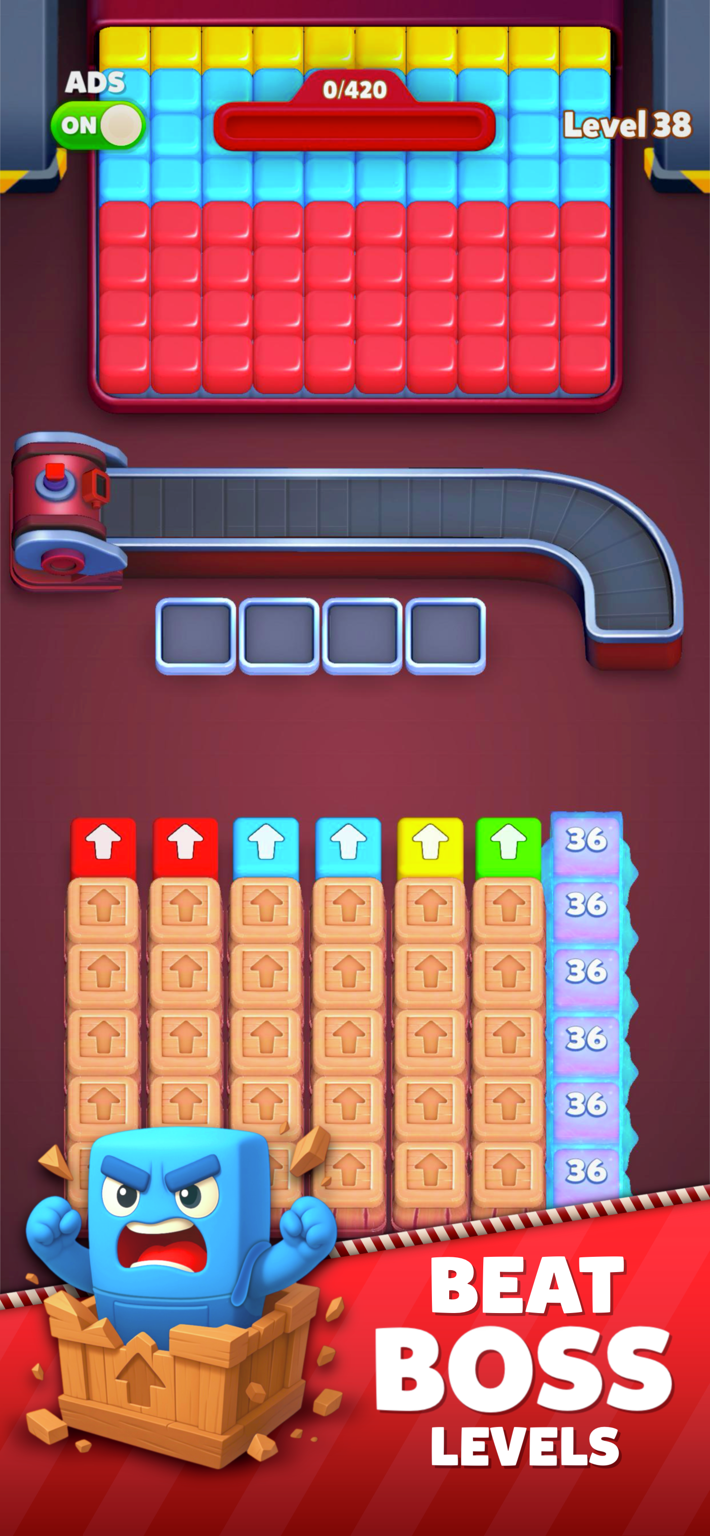 Angry Blocks Game Screenshot