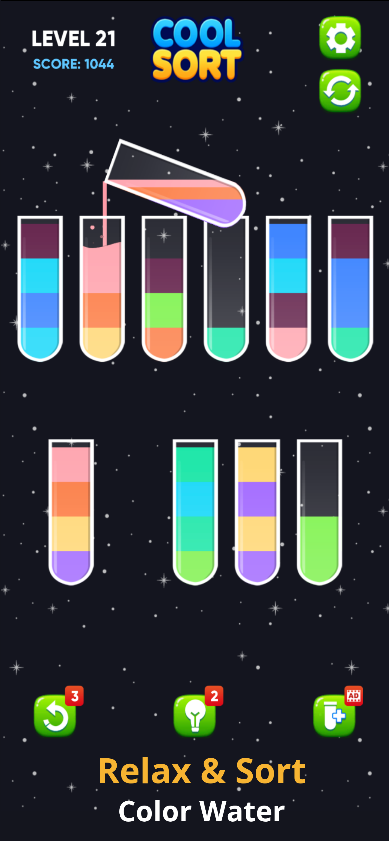 Cool Sort - Water Color Puzzle 게임 스크린샷