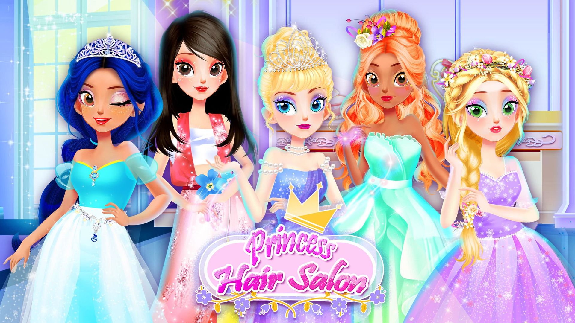 Screenshot of Princess Hair Salon - Girls Games