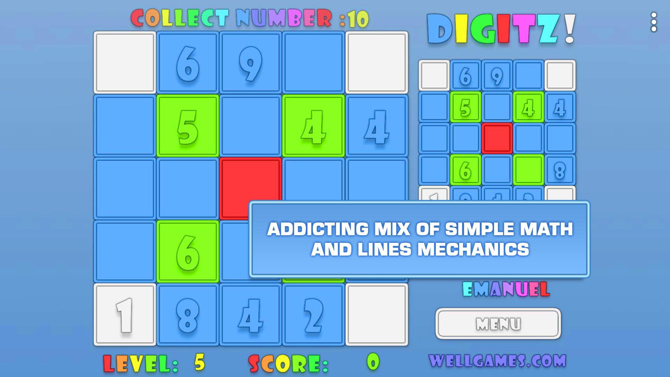Lines of Digits: Fun Math Game Game Screenshot