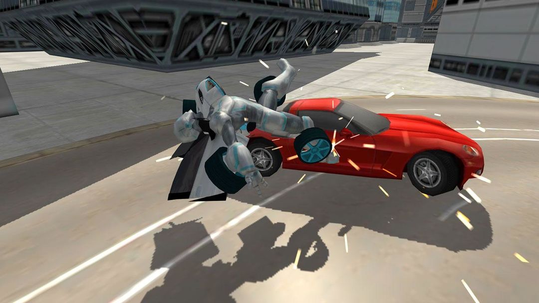Screenshot of Flying Car Robot Flight Drive Simulator Game 2017