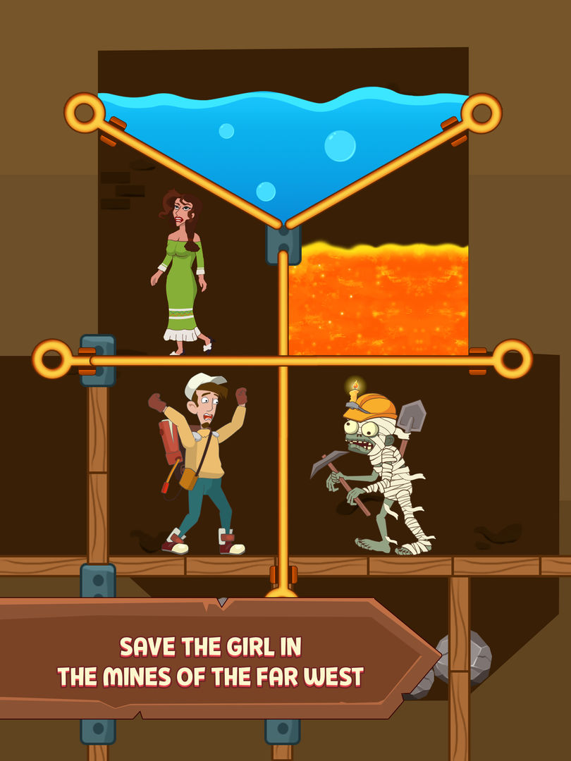 Screenshot of Pull Him Up: Brain Hack Out Puzzle game