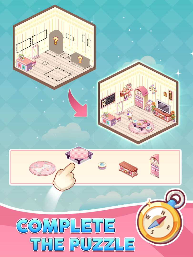 Screenshot of Kawaii Puzzle: Unpacking Decor