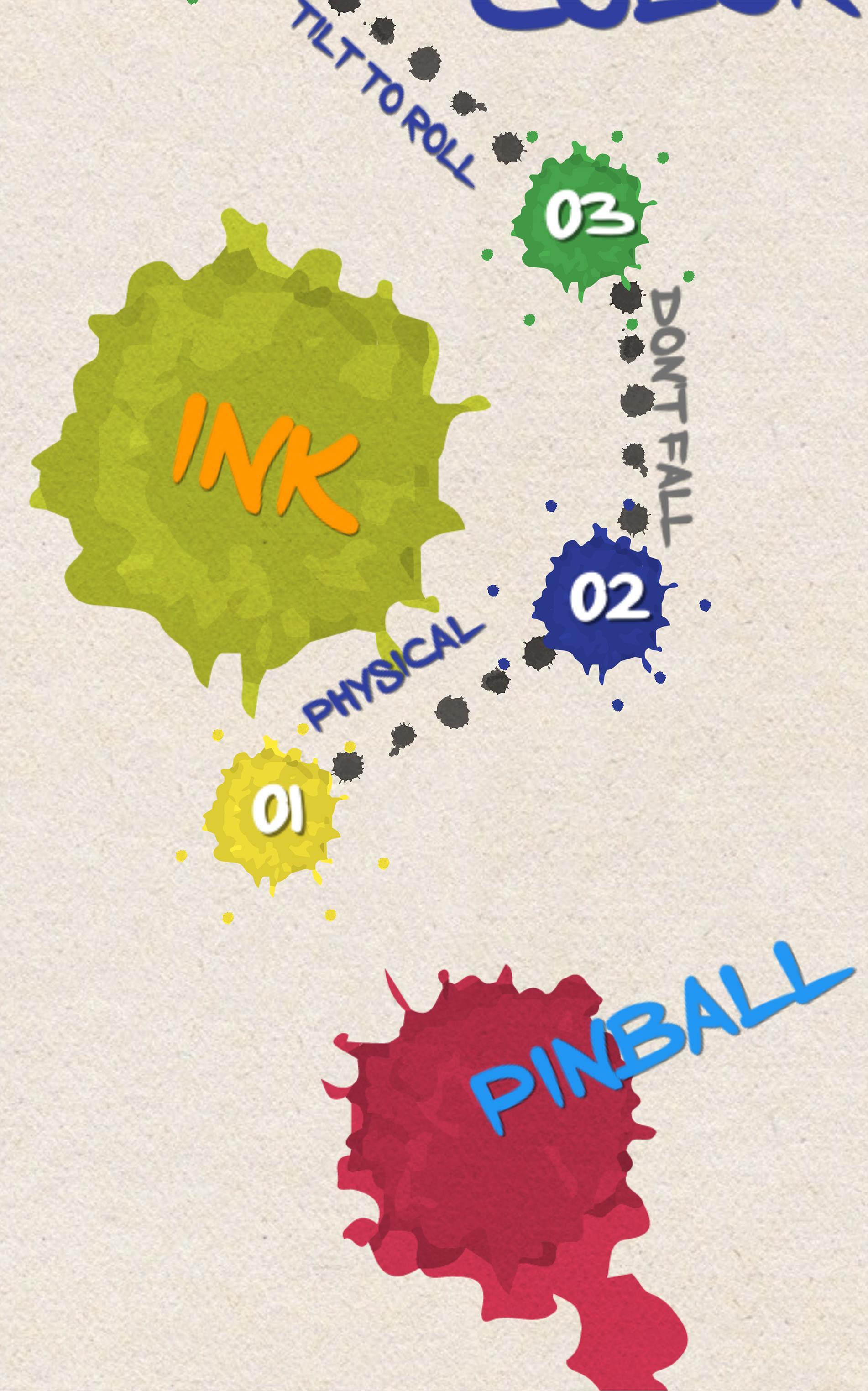 Ink Color Pinball: Ink's world Game Screenshot