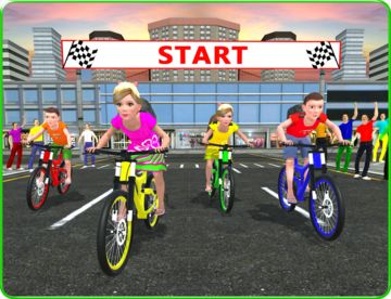 Kids School Time Bicycle Race Game Screenshot