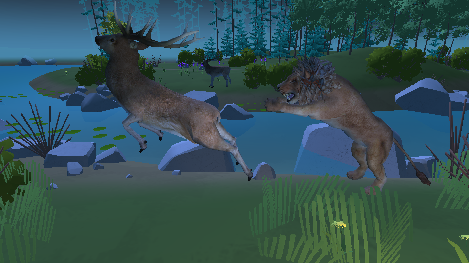 Majestic Lion King Jungle Game Game Screenshot