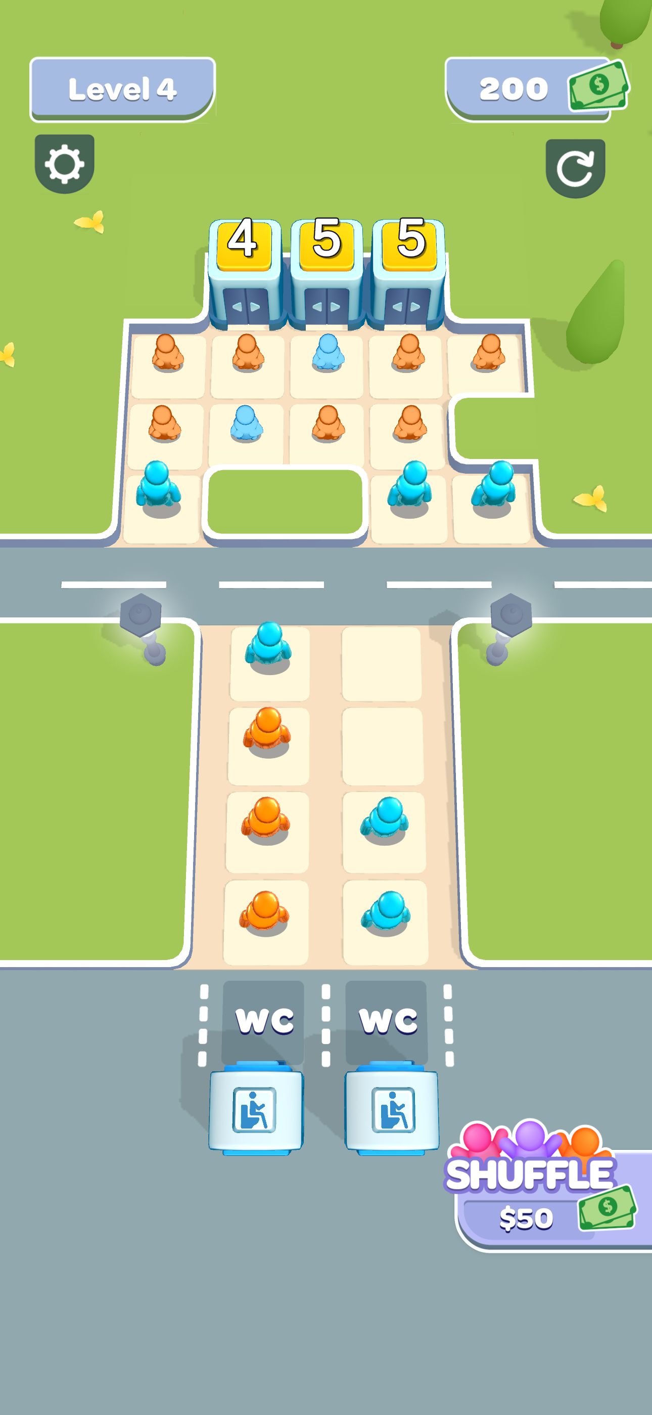 Toilet Queue Game Screenshot