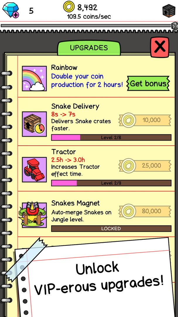 Screenshot of Snake Evolution: Idle Merge IO