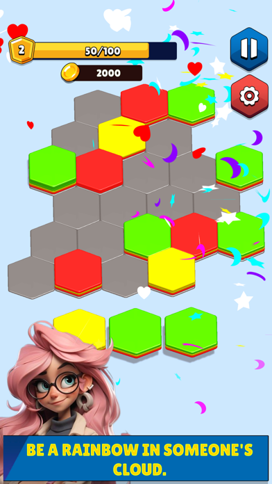 Merge Hexa Puzzle Sort Game 3d Game Screenshot