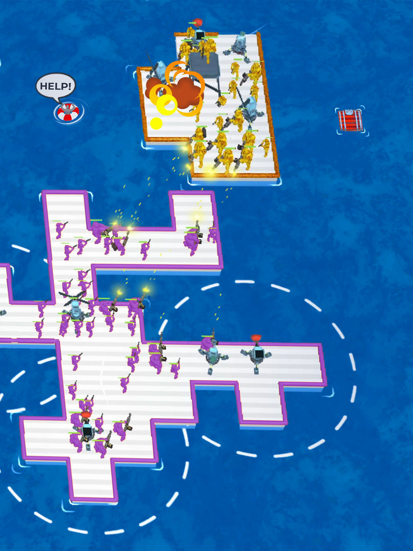 Screenshot of War of Rafts: Crazy Sea Battle
