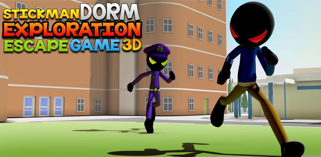 Banner of Stickman Dorm Exploration Escape Game 3D 