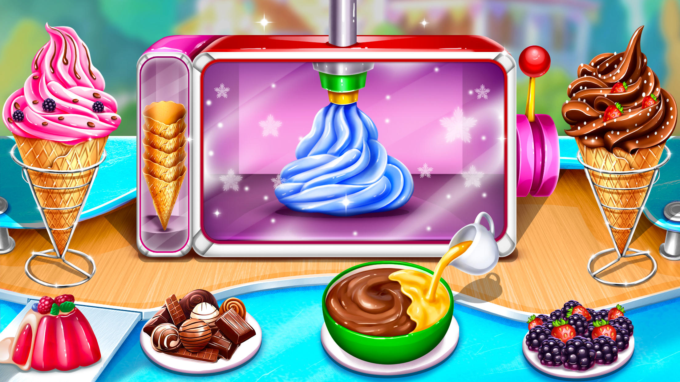 Ice Cream Cone Cooking Games Game Screenshot