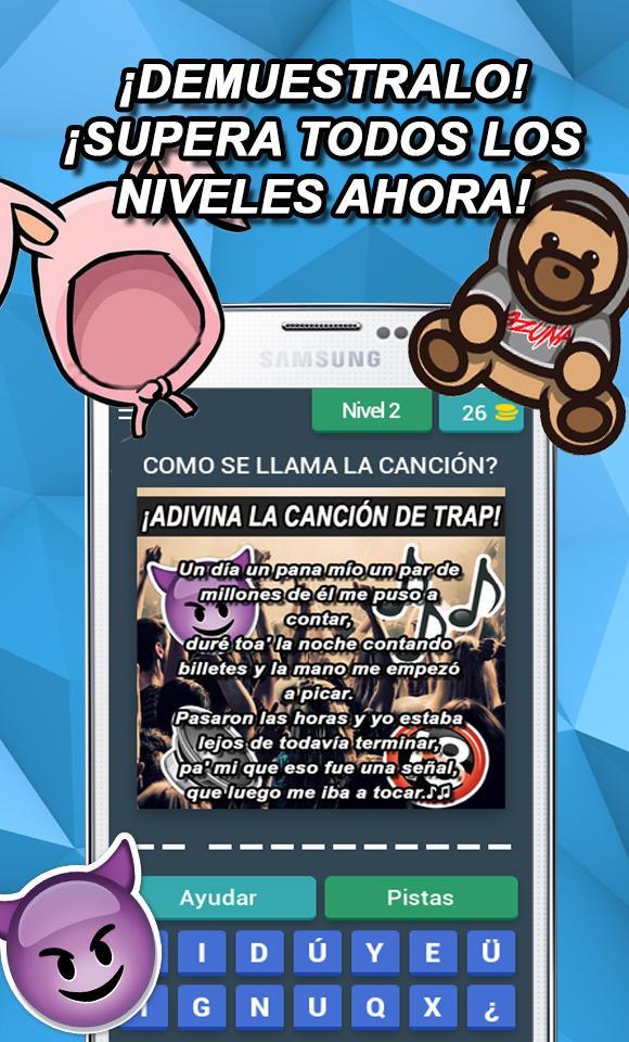 ADIVINA LA CANCIÓN DE TRAP Y REGGAETON 2018 Game Screenshot