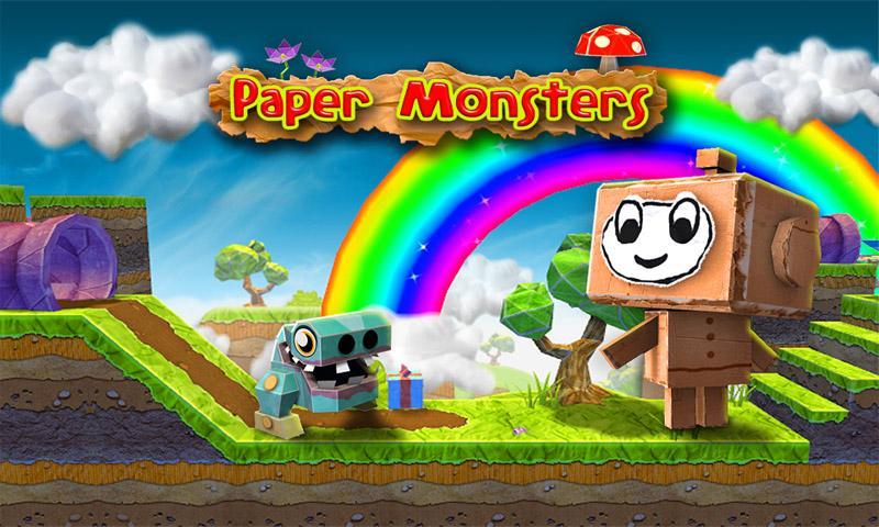 Paper Monsters 3d platformer Game Screenshot