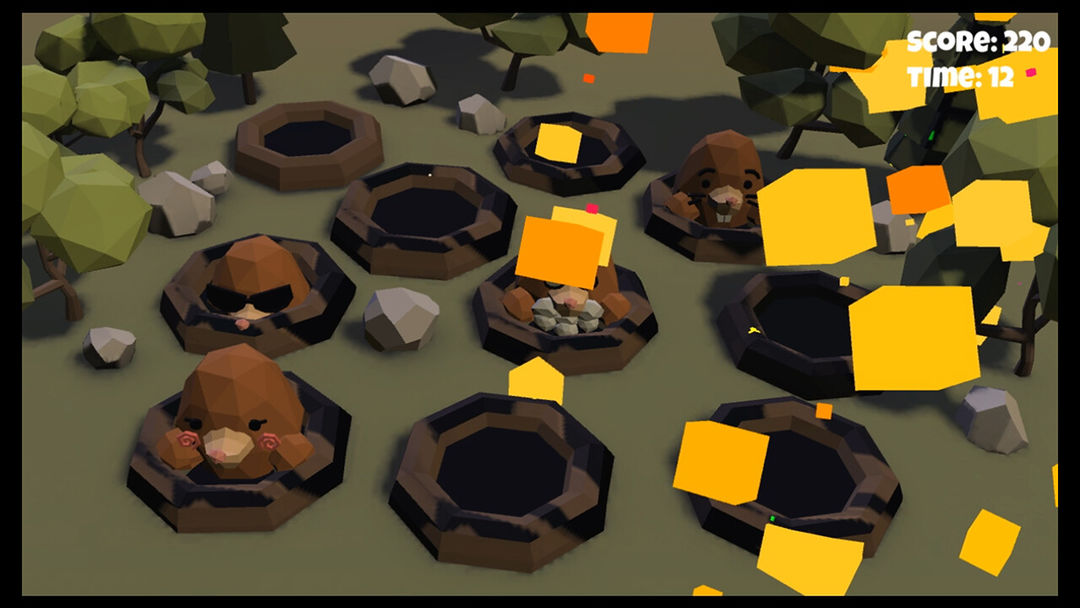 3D Whac-A-Mole 게임 스크린 샷