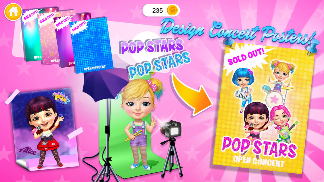 Screenshot of Sweet Baby Girl Pop Stars