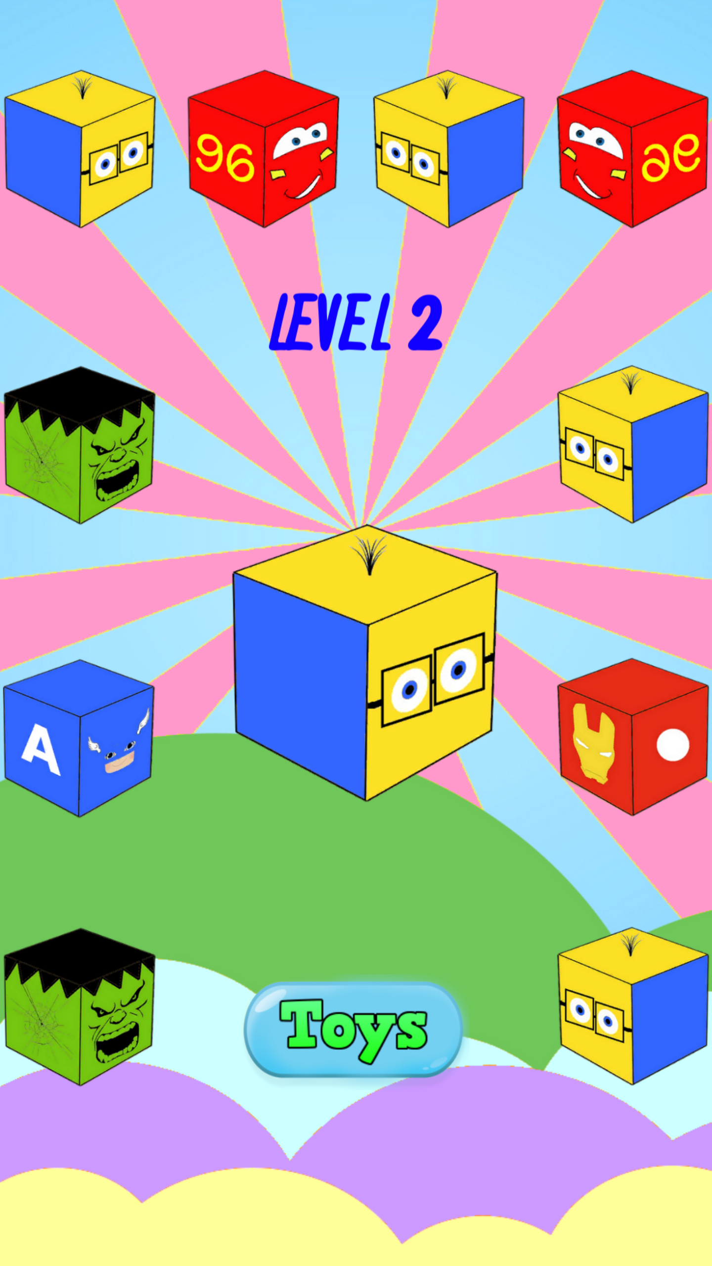 Surprise Cube Eggs Heroes Game Screenshot
