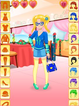 Anime Date Dress Up Girls Game Game Screenshot