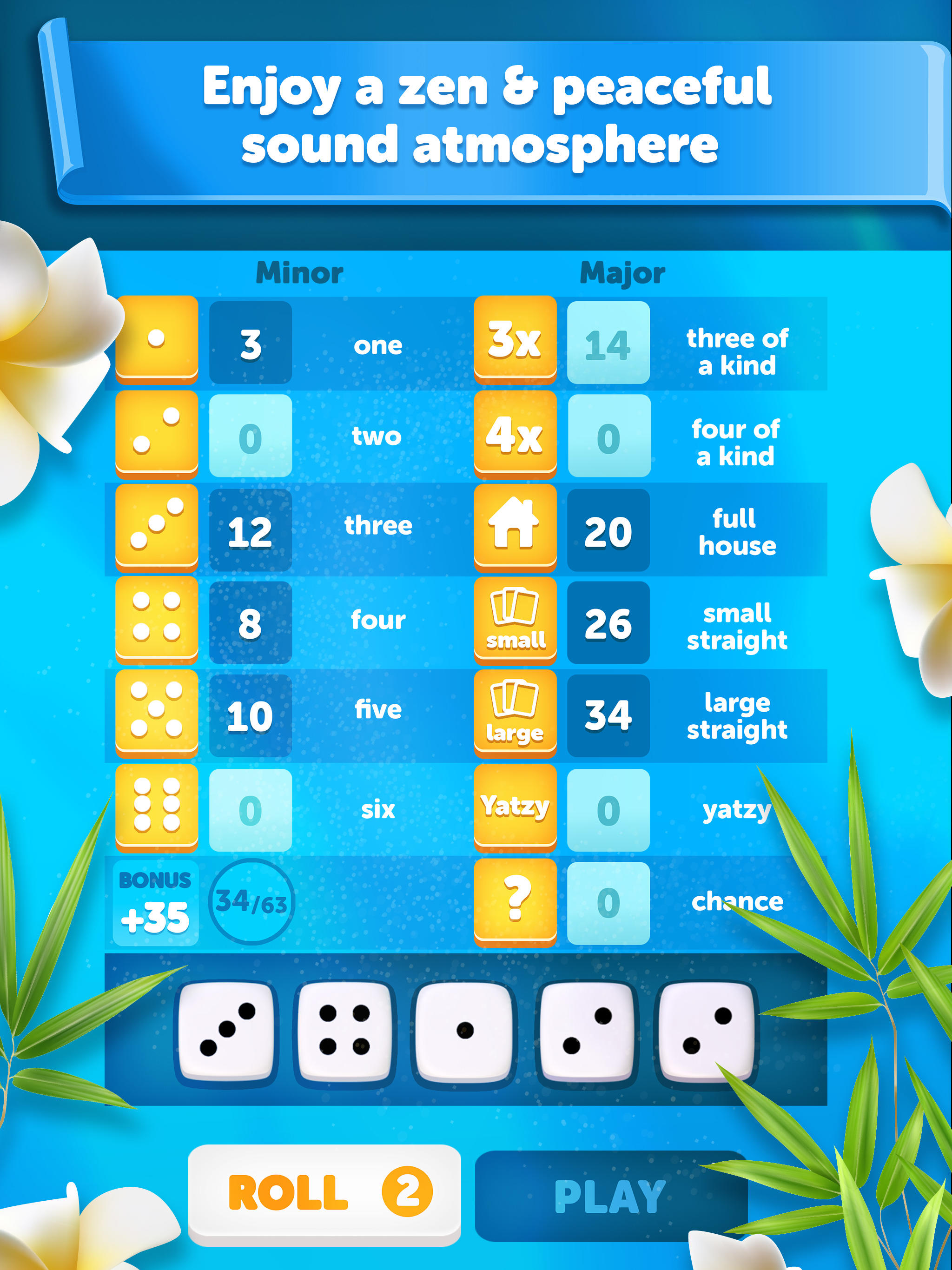 Yatzy Classic Game Screenshot