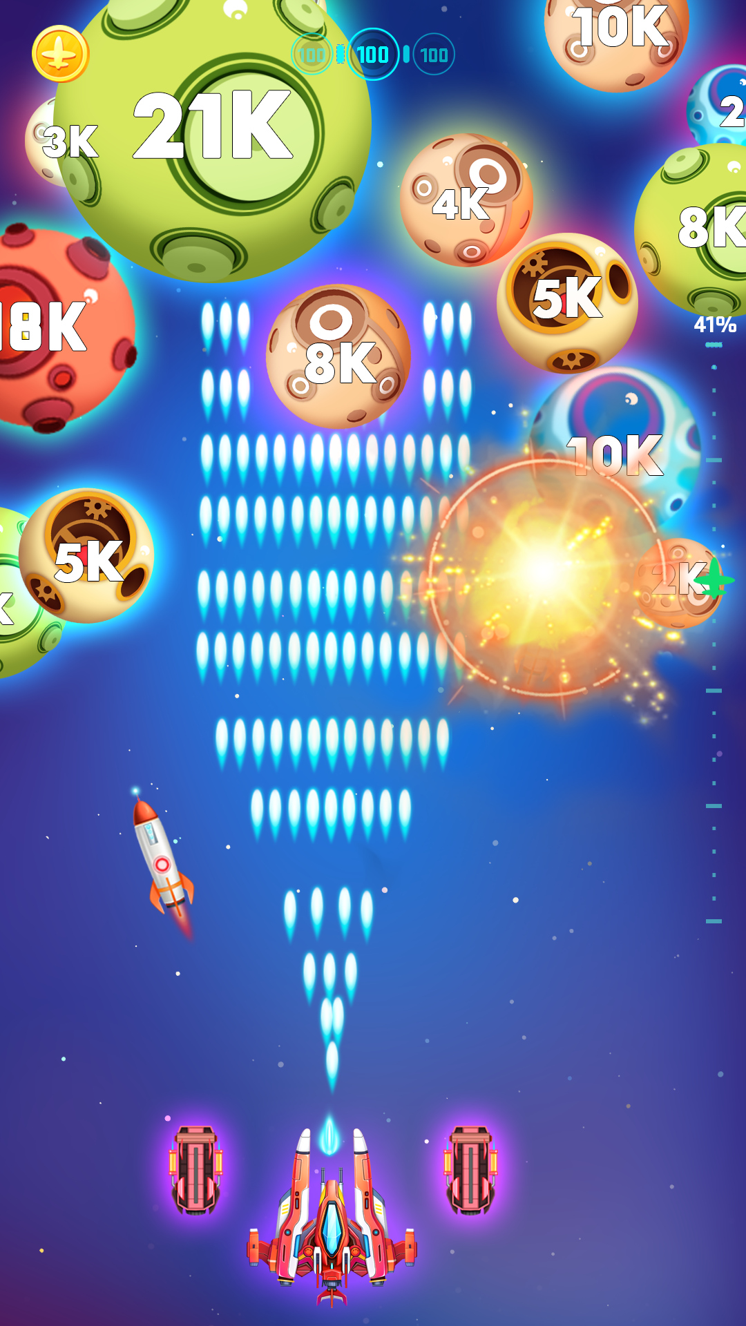 Screenshot of star blast