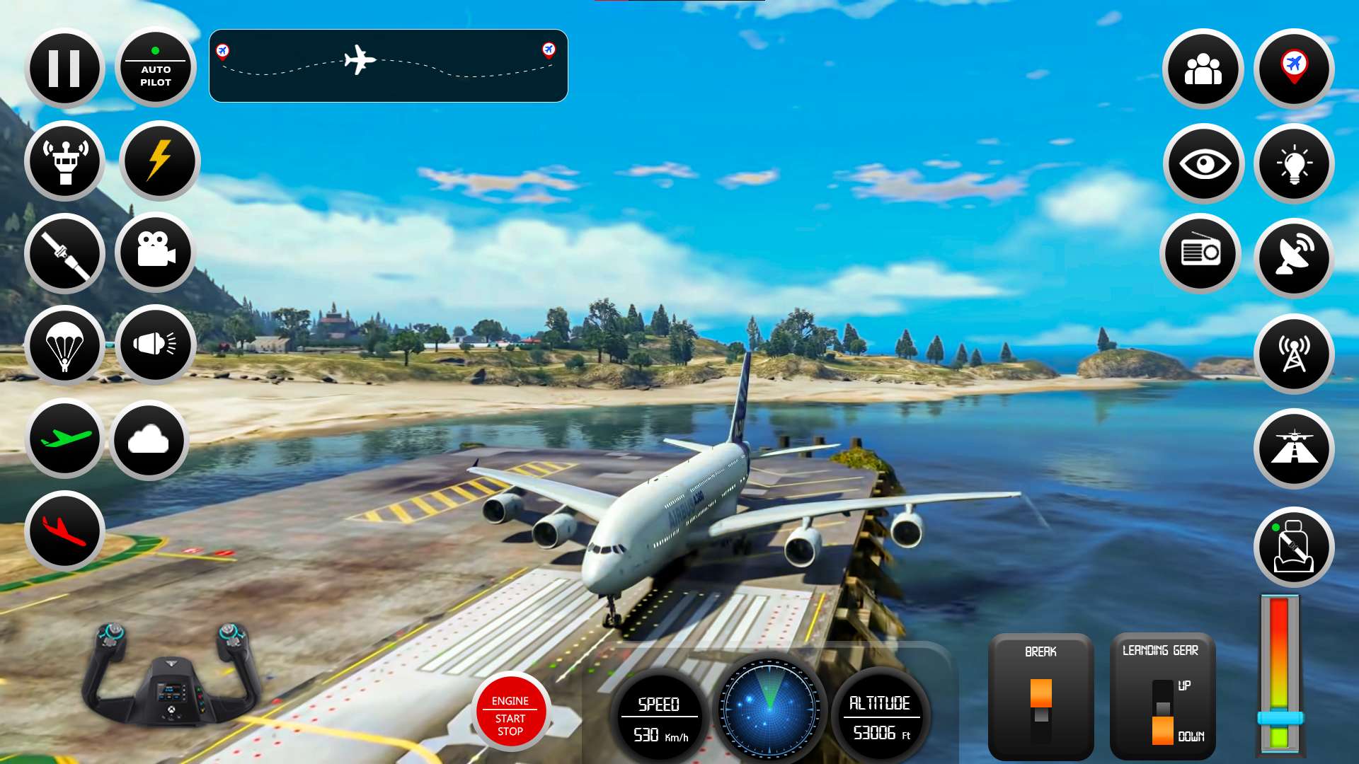 Cuplikan Layar Game Flight Simulator Airplane Game