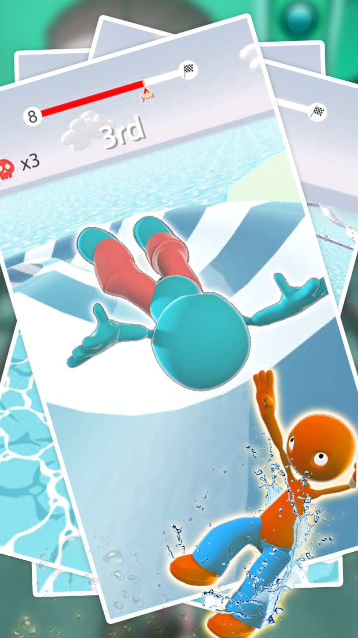 Waterpark Slide.io screenshot game