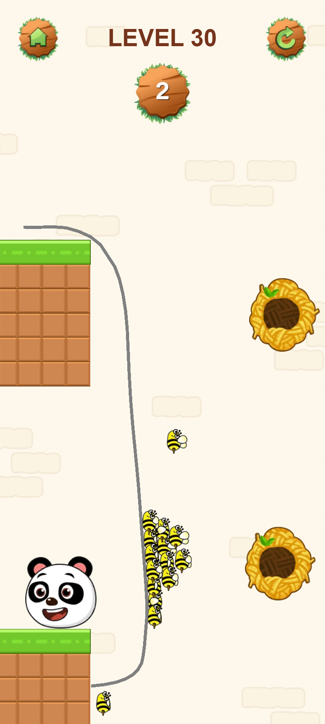 Panda Kawaii : Draw To Rescue Game Screenshot