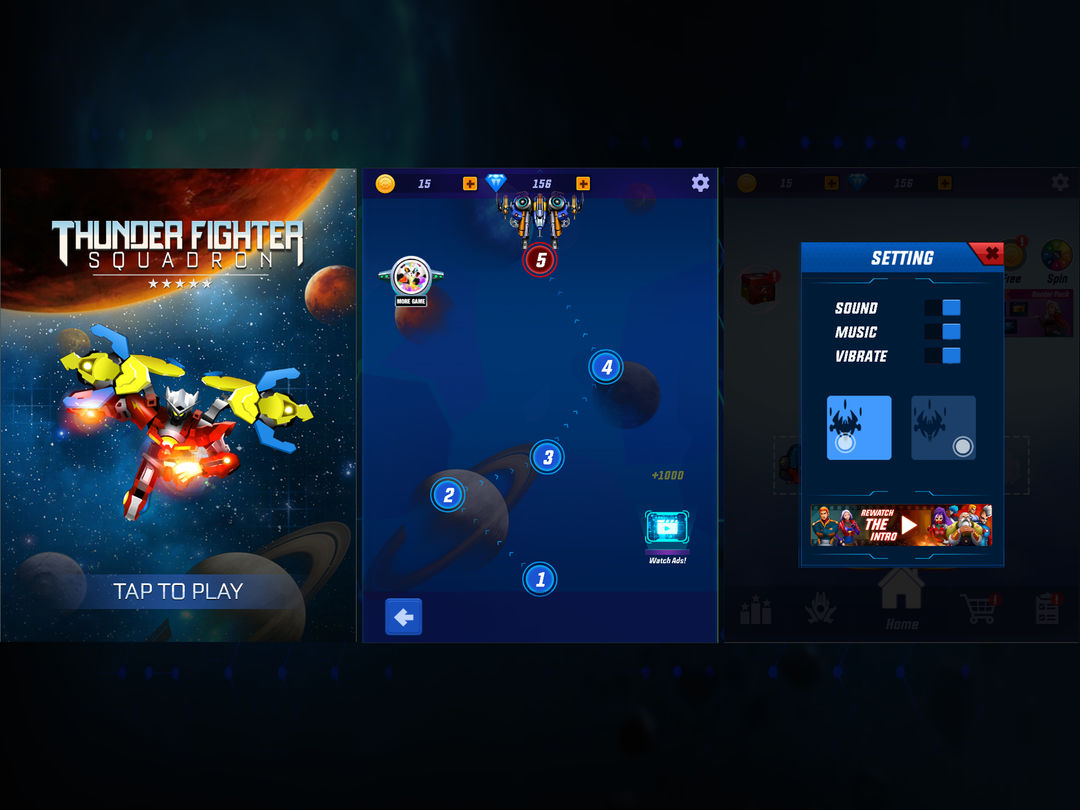 Thunder Fighter Superhero screenshot game