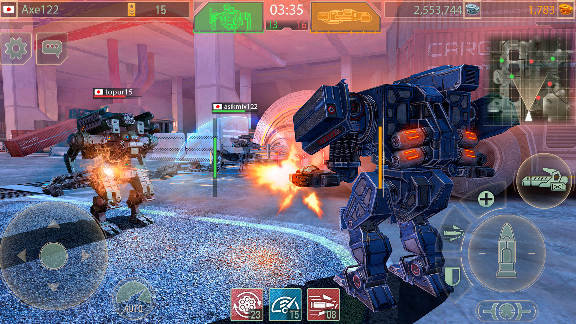Screenshot 1 of WWR: 机器人战争, 游戏战争机器人 pvp 战斗! 3.25.11